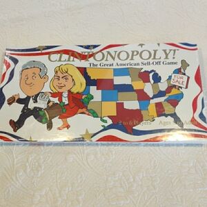 Clintonopoly Political Board Game Great American Sell Off New Vintage 1995